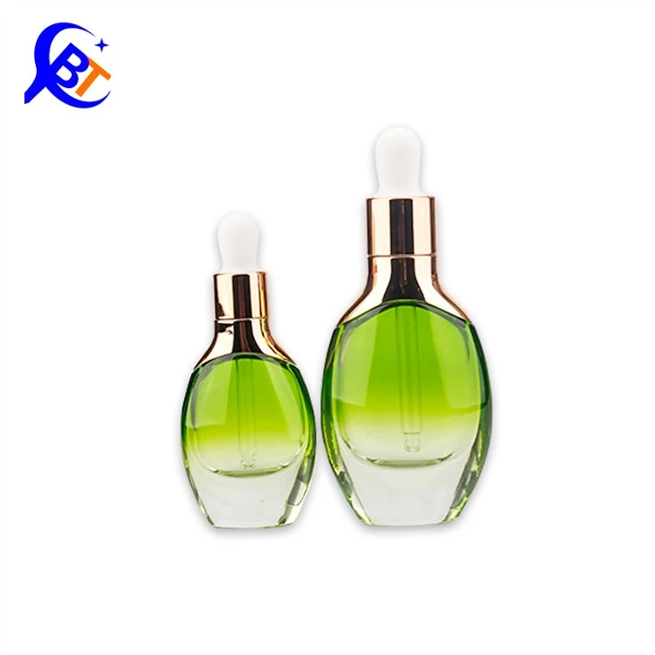Flat Cosmetic Serum Essence Dropper Bottle